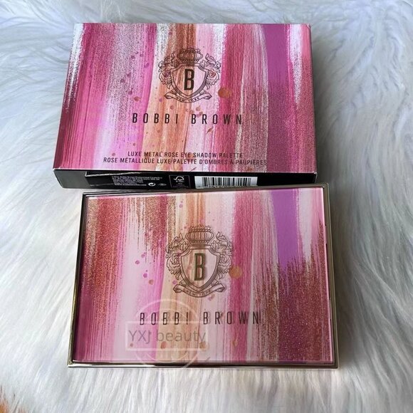 New Bobbi Brown Luxe Metal Rose Eyeshadow Palette Full Size~Limited Edition Rare - Picture 4 of 5